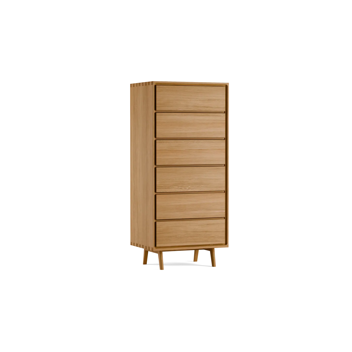 Highboard Tesoro mit 6 Laden B 62 x T 45 x H 139 cm(Eiche)