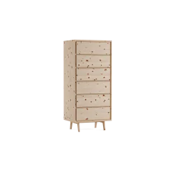 Highboard Tesoro mit 6 Laden B 62 x T 45 x H 139 cm(Zirbe)
