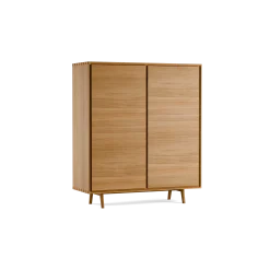 Highboard Tesoro 2-türig Holz B 120 x T 45 x H 139 cm(Eiche)