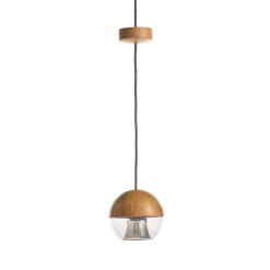 Hängeleuchte Avo inkl. Leuchtmittel(Eiche, ø 16 cm, Glas braun getönt)