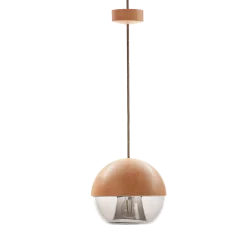 Hängeleuchte Avo inkl. Leuchtmittel(Buche, ø 23 cm, Glas braun getönt)