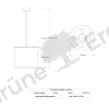 Hängeleuchte Malla mit Schirm aus 100% Schurwolle(Schaf) (Eiche, ø 32 cm, 3D Strick Sand)