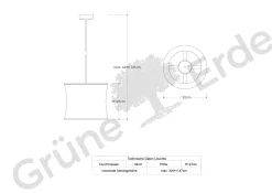 Hängeleuchte Malla mit Schirm aus 100% Schurwolle(Schaf) (Buche, ø 32 cm, 3D Strick Sand)
