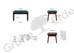 Hocker Ketil(Wollstoff Tano natur, Buche)