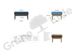 Hocker Linera(Wollstoff Stavang haselnuss, Buche, 80 x 60 x 43 cm)