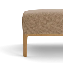 Hocker Lorea(Wollstoff Elverum haselnuss, Eiche, B109 x T60 cm)