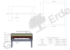 Hocker Lorea(Wollstoff Tano natur, Eiche, B60 x T60 cm)