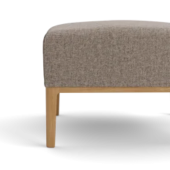 Hocker Lorea(Wollstoff Tano natur, Eiche, B60 x T60 cm)
