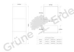 Hocker Tamu PurB 75 x T 67 x H 40 cm, inkl. Housse (Baumwollstoff Ondula Greige)