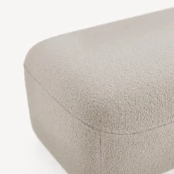Hocker VelunaB 75 x T 60 x H 42 cm (Woll-Bouclé Casello Ecru (141))