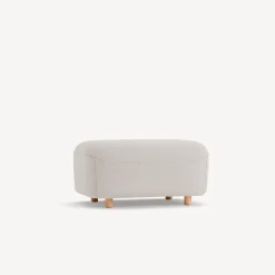 Hocker VelunaB 75 x T 60 x H 42 cm (Woll-Bouclé Casello Ecru (141))