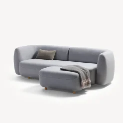 Hocker VelunaB 95 x T 60 x H 42 cm (Wollstoff Elverum haselnuss)