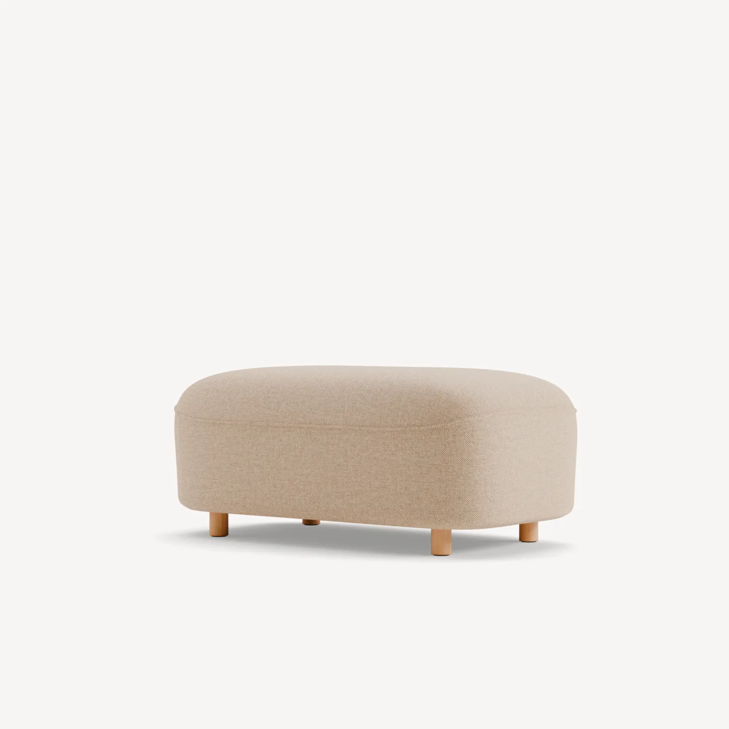 Hocker VelunaB 95 x T 60 x H 42 cm (Wollstoff Elverum haselnuss)