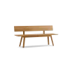 Holzbank Mirato(180 cm, Eiche, mit Rückenlehne)