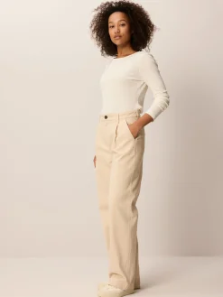 Hose aus Bio Baumwolle(creme, 34)