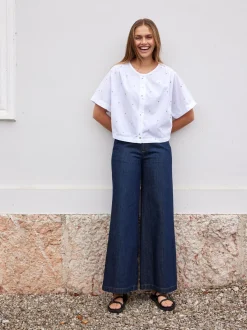 Hose aus Bio-Baumwolle(dark blue denim, 38)