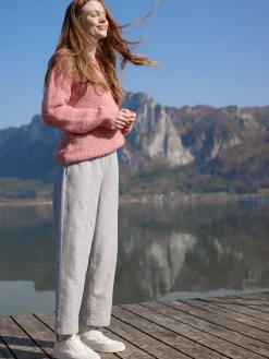 Hose aus Bio Baumwolle(grau melange, 36)