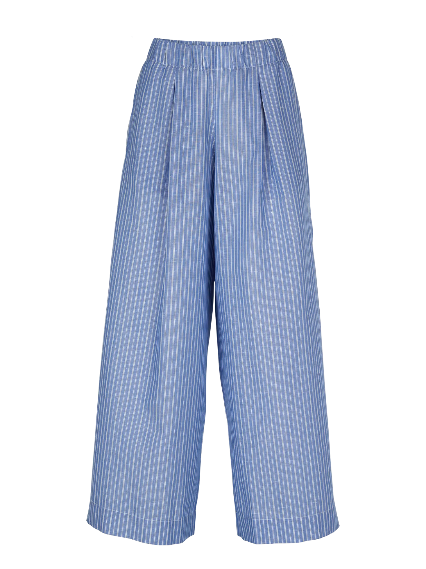 Hose aus Bio Baumwolle und Leinen(blau/weiss streif, 38)
