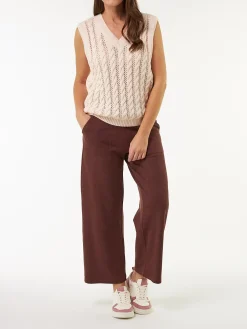 Hose aus Bio Leinen/Baumwolle(chocolate, 38)