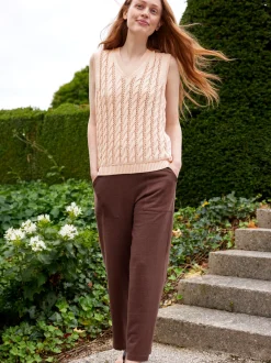 Hose aus Bio Leinen/Baumwolle(chocolate, 36)