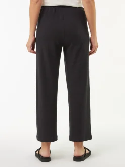 Hose aus Bio Leinen/Baumwolle(schwarz, 34)