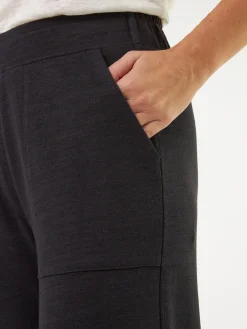 Hose aus Bio Leinen/Baumwolle(schwarz, 34)