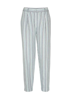 Hose aus Bio Leinen und Baumwolle(multistreif blau, 38)