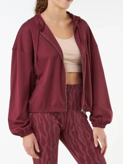 Jacke aus Bio Baumwolle(weinrot, S)