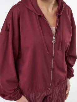 Jacke aus Bio Baumwolle(weinrot, S)
