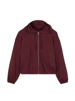 Jacke aus Bio Baumwolle(weinrot, S)