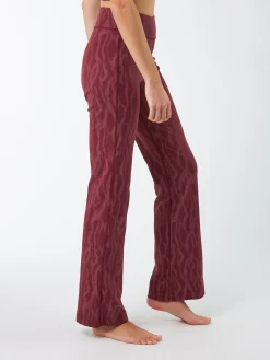 Jazzpant aus Bio Baumwolle(print weinrot, 36)