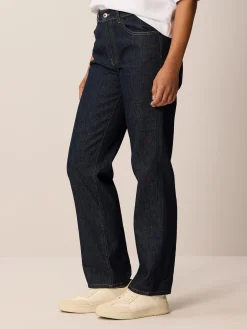 Jeans straight100 % Bio-Baumwolle (dark denim, 38)