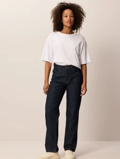 Jeans straight100 % Bio-Baumwolle (dark denim, 38)