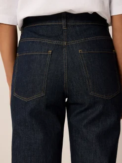 Jeans straight100 % Bio-Baumwolle (dark denim, 38)