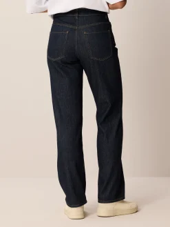 Jeans straight100 % Bio-Baumwolle (dark denim, 38)