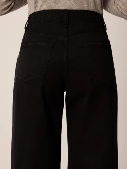 Jeans weites Bein aus Bio Baumwolle(black denim, 40)