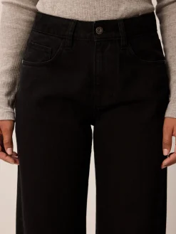 Jeans weites Bein aus Bio Baumwolle(black denim, 40)