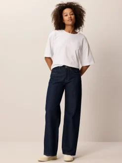 Jeans weites Bein100% Bio-Baumwolle (dark denim, 36)