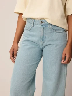 Jeans weites Bein100% Bio-Baumwolle (light blue denim, 38)
