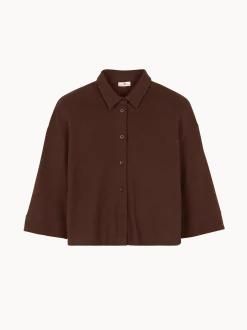 Jerseybluse aus Bio Baumwolle(chocolate, XS)