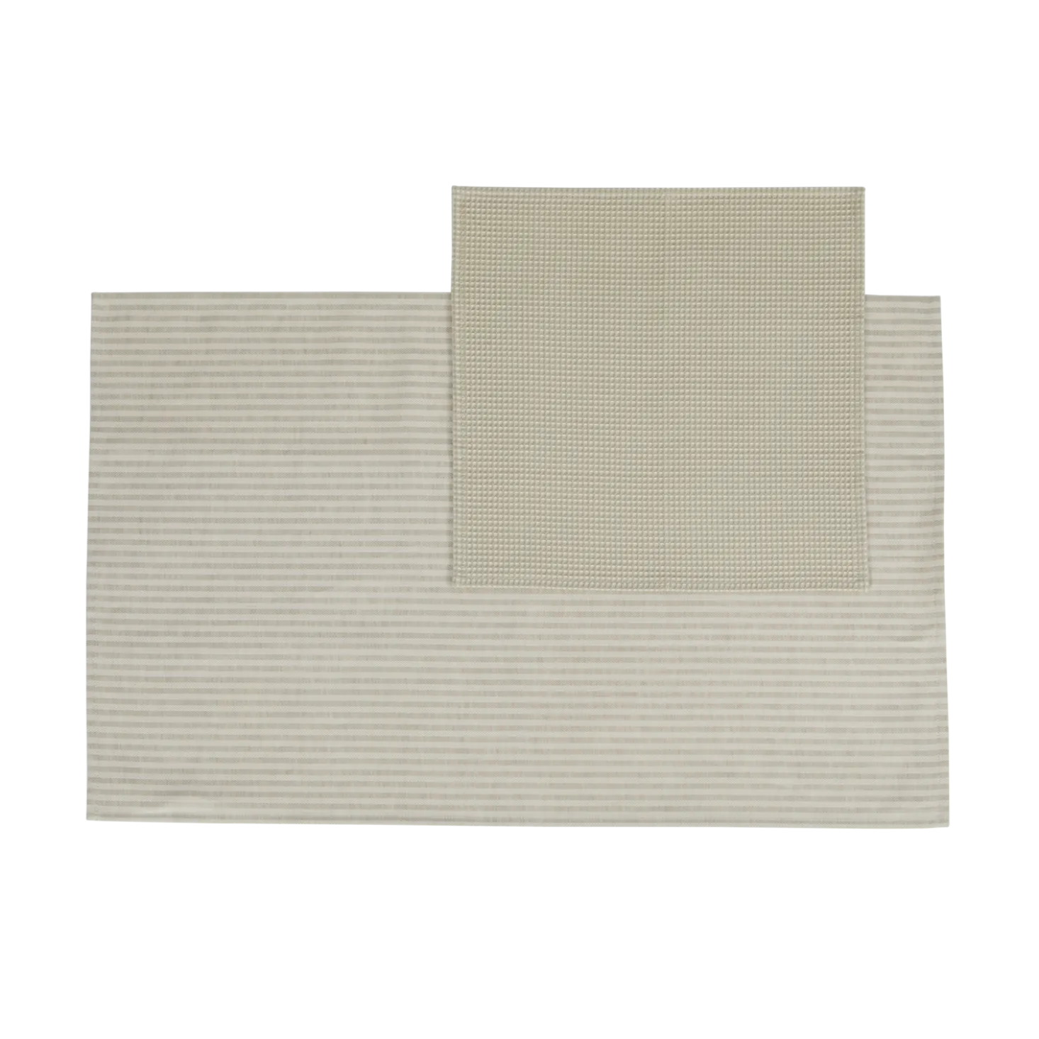 Küchentücher-Set Janna45 x 70 cm/35 x 35 cm, Geschirrtuch: 50 % Baumwolle/50 % Leinen, Haushaltstuch: 100 % Baumwolle, GOTS (sand)