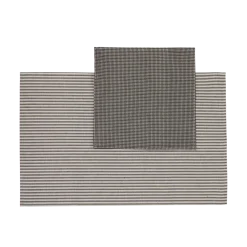 Küchentücher-Set Janna45 x 70 cm/35 x 35 cm, Geschirrtuch: 50 % Baumwolle/50 % Leinen, Haushaltstuch: 100 % Baumwolle, GOTS (schiefer)