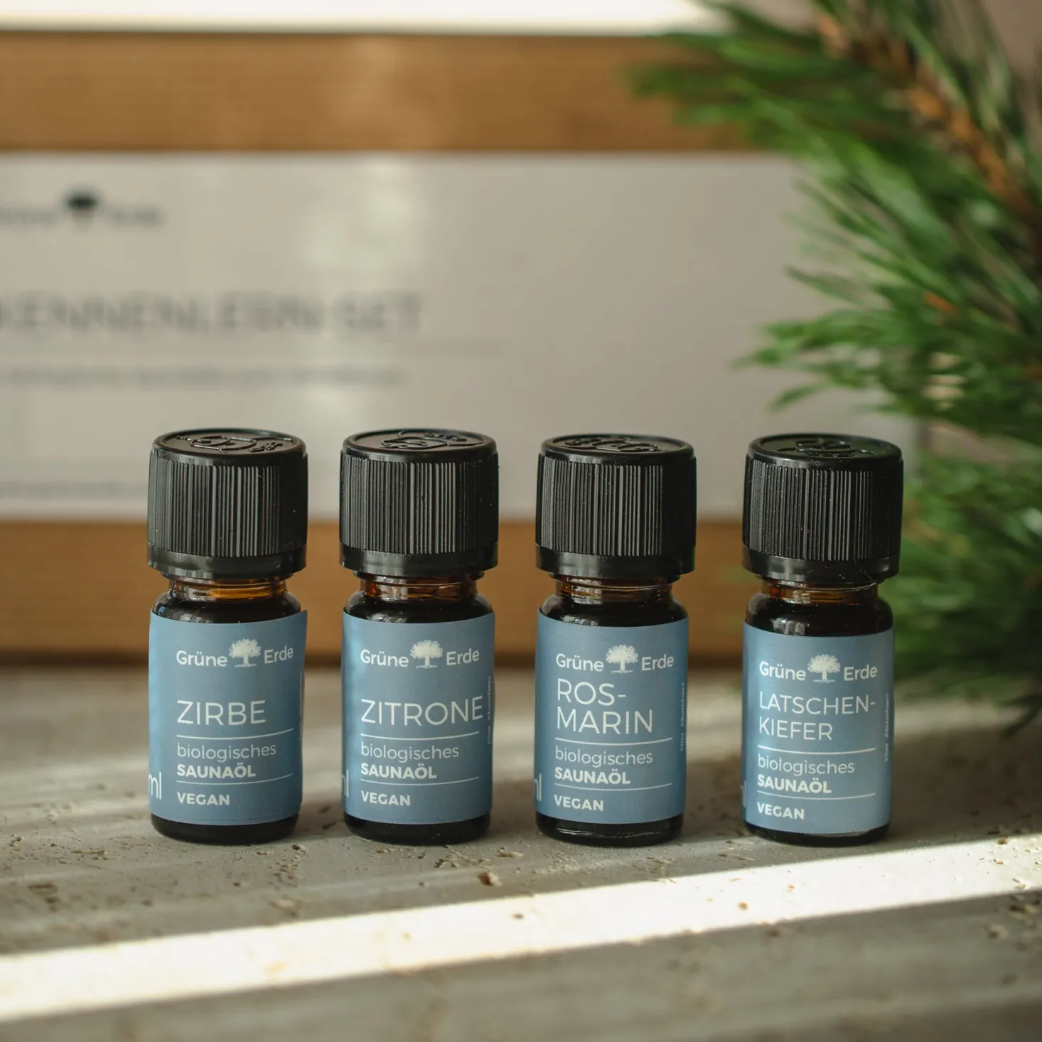 Kennenlern-Set4 biologische Saunaöle zum Verwöhnen á 5 ml