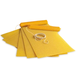 Kerzenbastelset6 Platten 30 x 20 cm, 120 cm Docht und Bastelanleitung (natur)