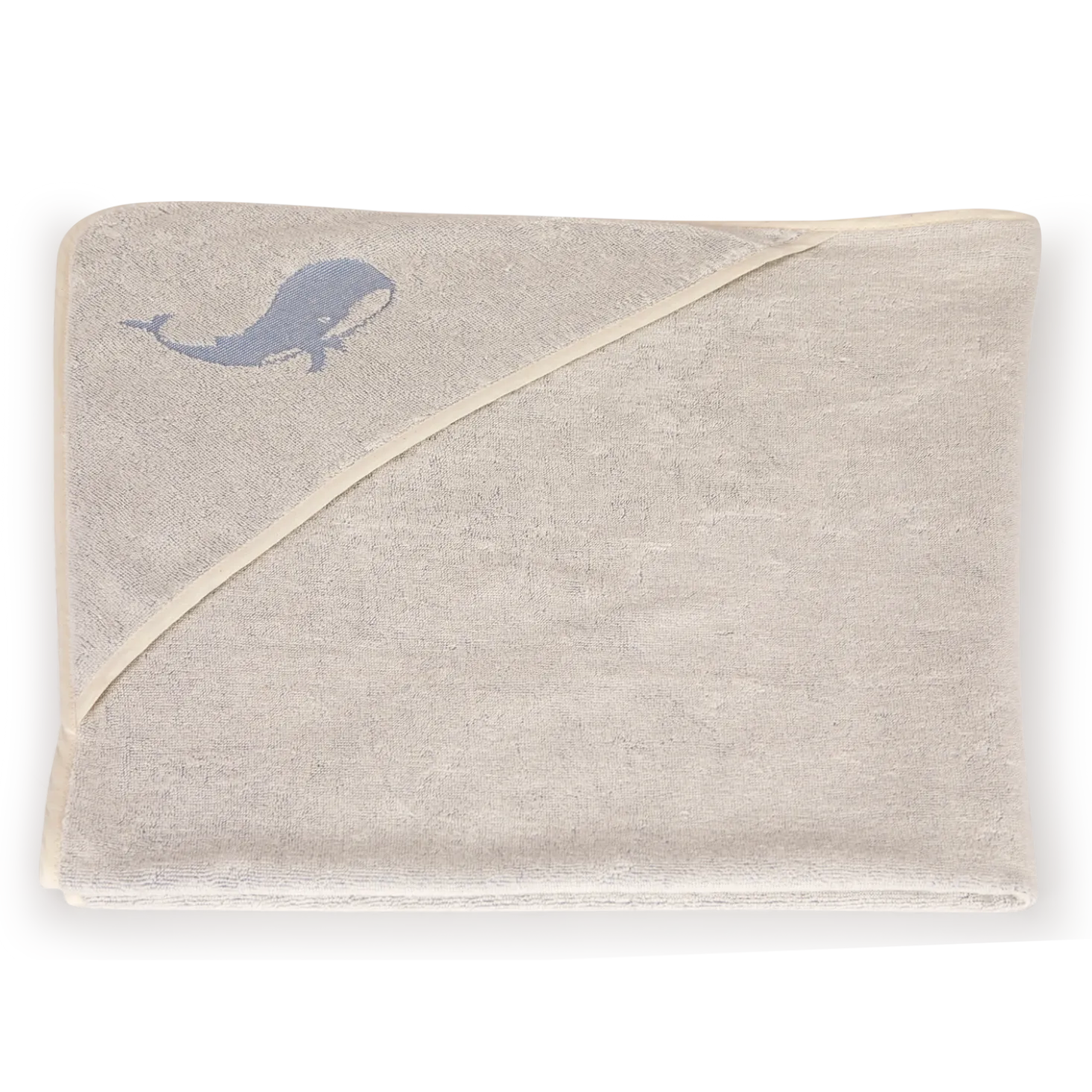 Kinder-Badserie Meerestiere100 % Baumwolle, GOTS (meerblau, Kapuzenbadetuch 100 x 100 cm)