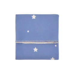 Kinderdecke Lunahimmelblau, 75 x 100 cm, 100 % Baumwolle, GOTS (himmelblau, 75 x 100 cm)