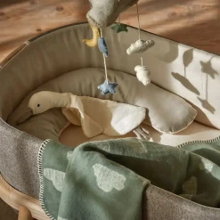 Kinderdecke Wölkchensalbei, 100 % Baumwolle, GOTS (salbei, 100 x 150 cm)