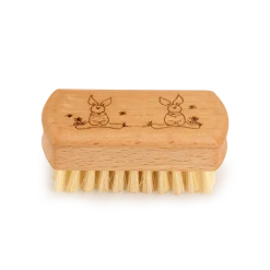 Kinder-Handbürste mit HasenmotivBuchenholz, ca. 5,5 x 3 cm