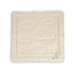 Kinder Sommerdecke Schafschurwolle mit Wolkensteppung150 g/m2 GOTS, NATURTEXTIL BEST (80 x 80 cm)