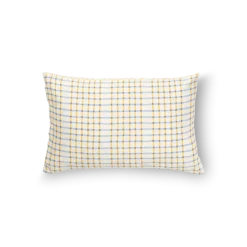 Kissenüberzug Jemmahellblau/vanillegelb, 100 % Baumwolle, Satin, GOTS (40 x 60 cm)